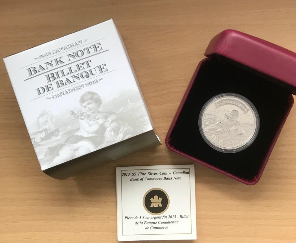 Canada - Silver 5 Dollars 2013 - The Bank Note, Verzenden, Noord-Amerika, Setje, Zilver