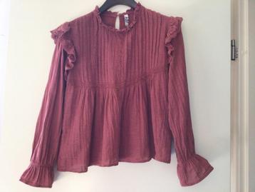 ONLY blouse Boho ruches mt 36/38 katoen trendy  beschikbaar voor biedingen