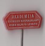 Leiden Akademeia Chinees Restaurant speldje, Verzamelen, Speldjes, Pins en Buttons, Gebruikt, Niet vindbaar, Niet vindbaar, Speldje of Pin