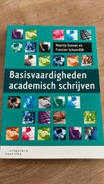 Basisvaardigheden academisch schrijven, Boeken, Sociale wetenschap, Zo goed als nieuw, Goosen en Schoordijk, Ophalen of Verzenden