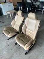 BMW E46 Coupe Sportstoelen Beige Leer Elektrisch Memory, Ophalen, Gebruikt, BMW