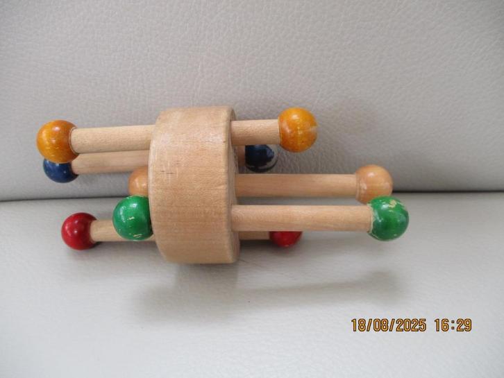 Aarikka - hout - rammelaar - Finland, Kinderen en Baby's, Speelgoed | Babyspeelgoed, Gebruikt, Rammelaar, Ophalen of Verzenden