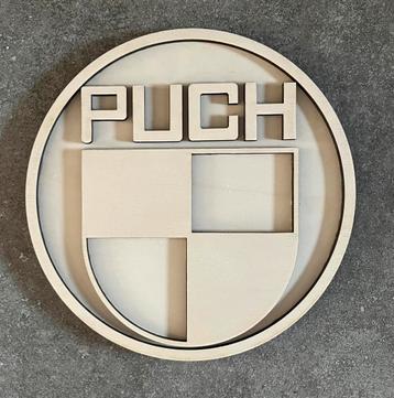 Puch 3D logo van hout 30 cm beschikbaar voor biedingen