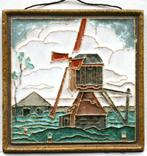 Delft Cloisonne tegel van een Wip Molen, Antiek en Kunst, Antiek | Wandborden en Tegels, Ophalen of Verzenden