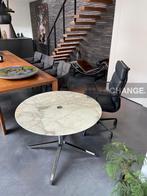 Knoll Florence marmeren tafel eettafel Calcatta marmer staal, Waterstad 23, High-end Furniture, Rond, Zo goed als nieuw