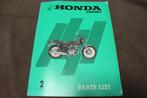 Honda CB500T 1975 motorcycle parts list CB500 twin, Motoren, Handleidingen en Instructieboekjes, Ophalen of Verzenden, Honda