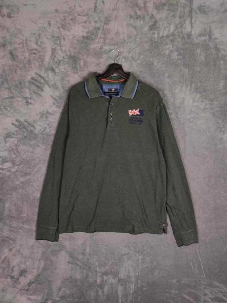 NZA Polo XXL Lange Mouw Groen Shirt, Kleding | Heren, Polo's, Zo goed als nieuw, Overige maten, Groen, Ophalen of Verzenden