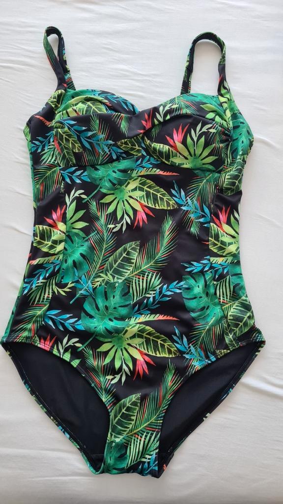 Hema badpak jungle, Kleding | Dames, Badmode en Zwemkleding, Zo goed als nieuw, Badpak, Zwart, Ophalen of Verzenden