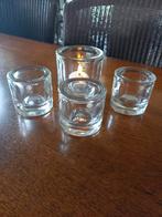 Iittala Kivi waxinelichthouders - set van 4, Huis en Inrichting, Overige materialen, Gebruikt, Ophalen of Verzenden, Wit