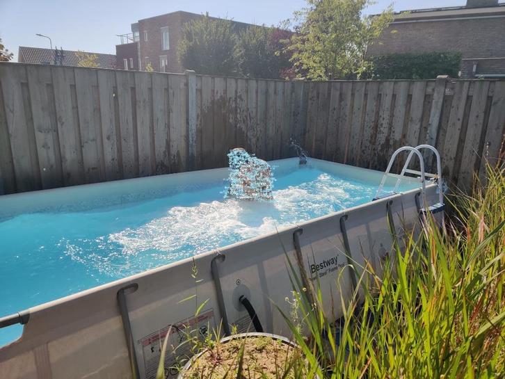 Zwembad (lxbxh): 412x201x122 cm, Tuin en Terras, Zwembaden, Gebruikt, Opzetzwembad, 120 cm of meer, 400 cm of meer, 200 tot 300 cm