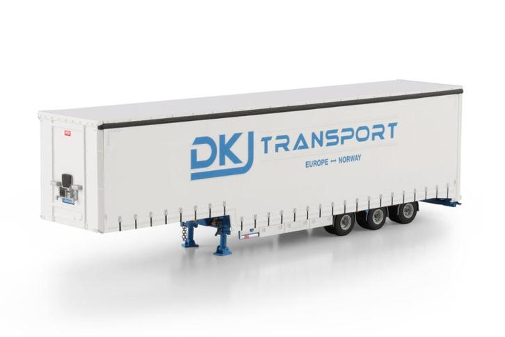 DKJ Transport; SEMI WITH CURTAIN - 3 AXLE, Hobby en Vrije tijd, Modelauto's | 1:50, Nieuw, Bus of Vrachtwagen, Wsi, Ophalen of Verzenden