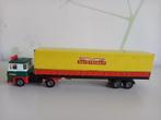 scania 141 met huifoplegger autotransit  -tekno-, Hobby en Vrije tijd, Modelauto's | 1:50, Ophalen of Verzenden, Gebruikt, Bus of Vrachtwagen
