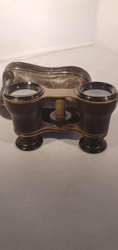 Antieke Theaterkijker met Lederen Etui, Antiek en Kunst, Antiek | Overige Antiek, Ophalen of Verzenden