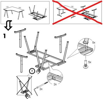 TE KOOP robuust bureau - Ikea Galant - afbeelding 7