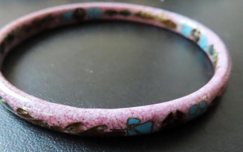 Handgemaakte Cloisonné armband - 12, Sieraden, Tassen en Uiterlijk, Armbanden, Nieuw, Overige materialen, Roze, Ophalen of Verzenden