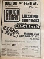 Paginagrote A3 advertentie BUXTON FESTIVAL oa Chuck Berry, Cd's en Dvd's, Vinyl | Pop, Ophalen of Verzenden