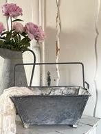 Brocante oud Frans zinken plukbakje / plukbak, Antiek en Kunst, Curiosa en Brocante, Verzenden