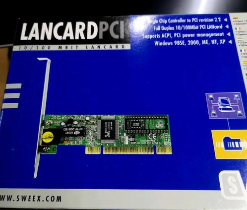 PCI netwerkkaart 100Mb realtek 8139 chipset, Computers en Software, Netwerkkaarten, Nieuw, Intern, Verzenden