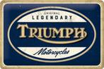 Triumph motorcycles relief reclamebord van metaal wandbord, Reclamebord, Info@deconoord.nl, Deco Noord, Nieuw