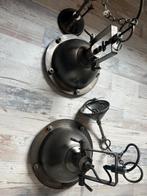 2 Robuuste Hanglampen - Oud Nikkel Look (Scheepslampen), Antiek en Kunst, Antiek | Lampen, Ophalen of Verzenden