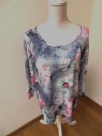 K55 FRANK WALDER shirt driekwart mouw blauw roze wit 46, Blauw, Maat 46/48 (XL) of groter, Ophalen of Verzenden, Zo goed als nieuw