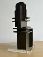 Vintage 1971 ABSTRACT metaal sculptuur beeld gesigneerd: JS, Verzenden