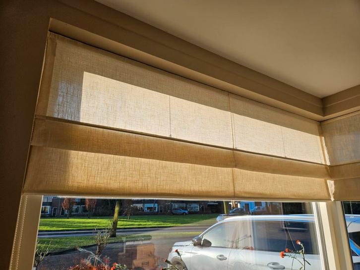 House of Happiness vouwgordijnen gebroken wit, Huis en Inrichting, Stoffering | Gordijnen en Lamellen, Ophalen of Verzenden