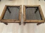 Tafeltjes hout/staal, Ophalen, Zo goed als nieuw