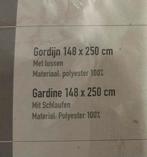 3 x Gordijn/ vitrage zilver grijs 148x250 cm, ., 100 tot 150 cm, 200 cm of meer, .