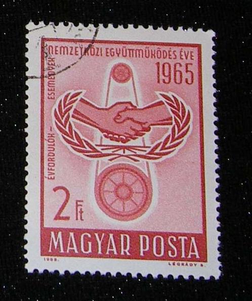 Magyar Posta / Hongarije 1965 Internationale Samenwerking, Postzegels en Munten, Postzegels | Europa | Hongarije, Gestempeld, Ophalen of Verzenden