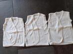 3 witte babyoverslag hemdjes mt 62, 1 mt 56, Nacht- of Onderkleding, Jongetje of Meisje, Ophalen of Verzenden, Zo goed als nieuw