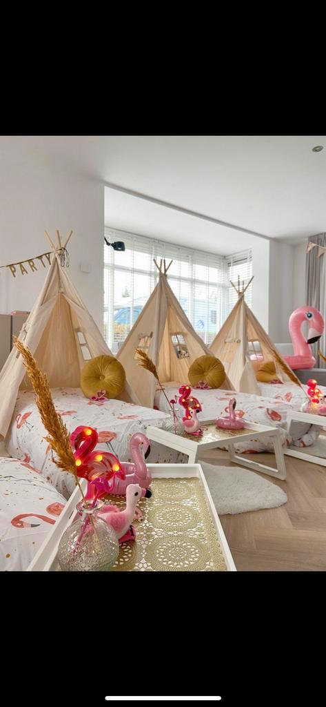 Tipi Slaapfeestjes- By Glow Tipi Dreams ✨, Hobby en Vrije tijd, Feestartikelen | Verhuur, Zo goed als nieuw, Verjaardag, Verzenden
