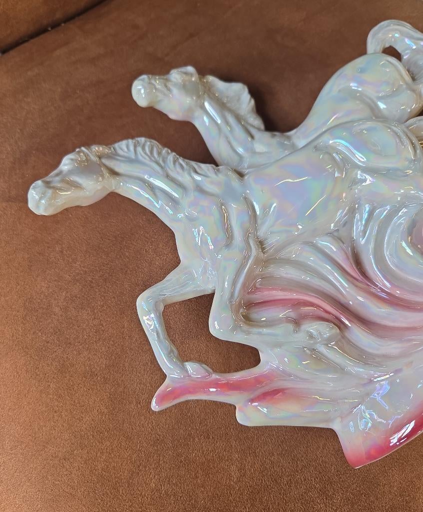 Vintage beeld Porseleinen paarden italy, Antiek en Kunst, Antiek | Porselein, Ophalen of Verzenden