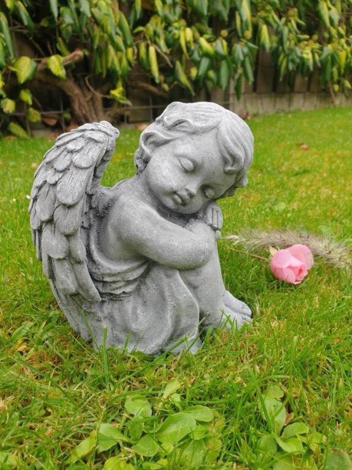 tuinbeeld engel, Tuin en Terras, Tuinbeelden, Nieuw, Engelenbeeld, Beton, Ophalen of Verzenden