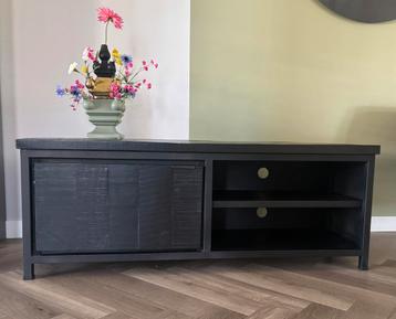 Nette tv meubel Mangohout en staal