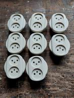 Stopcontact inbouw wit. Dubbel stopcontact, Doe-het-zelf en Verbouw, Elektra en Kabels, Ophalen of Verzenden, Gebruikt, Stopcontact