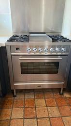 Luxe RVS Boretti gasfornuis met oven +rvs afzuigkap van Novy, Witgoed en Apparatuur, Fornuizen, Ophalen, 60 cm of meer, Zo goed als nieuw