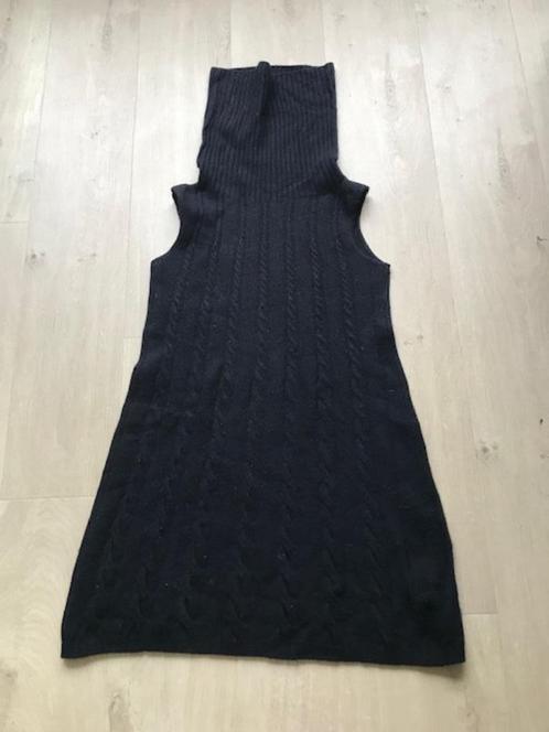 zwarte lange trui/ jurk met kabel en kol, Benetton, maat M, Kleding | Dames, Jurken, Gedragen, Maat 38/40 (M), Zwart, Boven de knie
