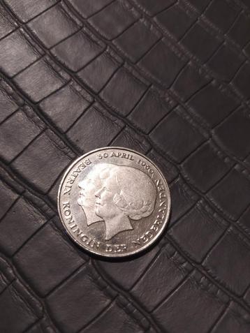 Zilveren Rijksdaalder 2,5 Gulden - 30 april 1980 beschikbaar voor biedingen