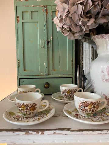 4 x kop en schotel Gien Ludlow beschikbaar voor biedingen