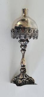 Antiek Miniatuur Zilveren Olielamp h. 8,5 cm., Ophalen of Verzenden, Zilver