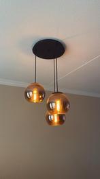 Mooie hanglamp met spiraal LED lampen, Huis en Inrichting, Lampen | Hanglampen, Ophalen, Zo goed als nieuw, Glas, Minder dan 50 cm