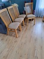 Vier Eetkamerstoelen - Hout, Ophalen, Hout, Gebruikt, Bruin