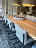 8 industriele eetkamerstoelen. Geweven stof, lichtgrijs., Ophalen, Zo goed als nieuw, Industrieel, 6 tot 8 stoelen
