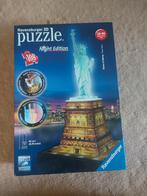 3d puzzel 108 stukjes ravensburger statue of liberty NewYork, Ophalen of Verzenden, Minder dan 500 stukjes, Zo goed als nieuw