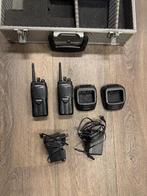 2x Kenwood TK3201 Portofoon + Koffer, Gebruikt, Ophalen of Verzenden, Portofoon of Walkie-talkie, Met broekklem