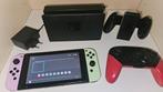 (Unpatched) v1 Nintendo Switch met Pro Controller Custom Red, Spelcomputers en Games, Spelcomputers | Nintendo Switch, Ophalen of Verzenden