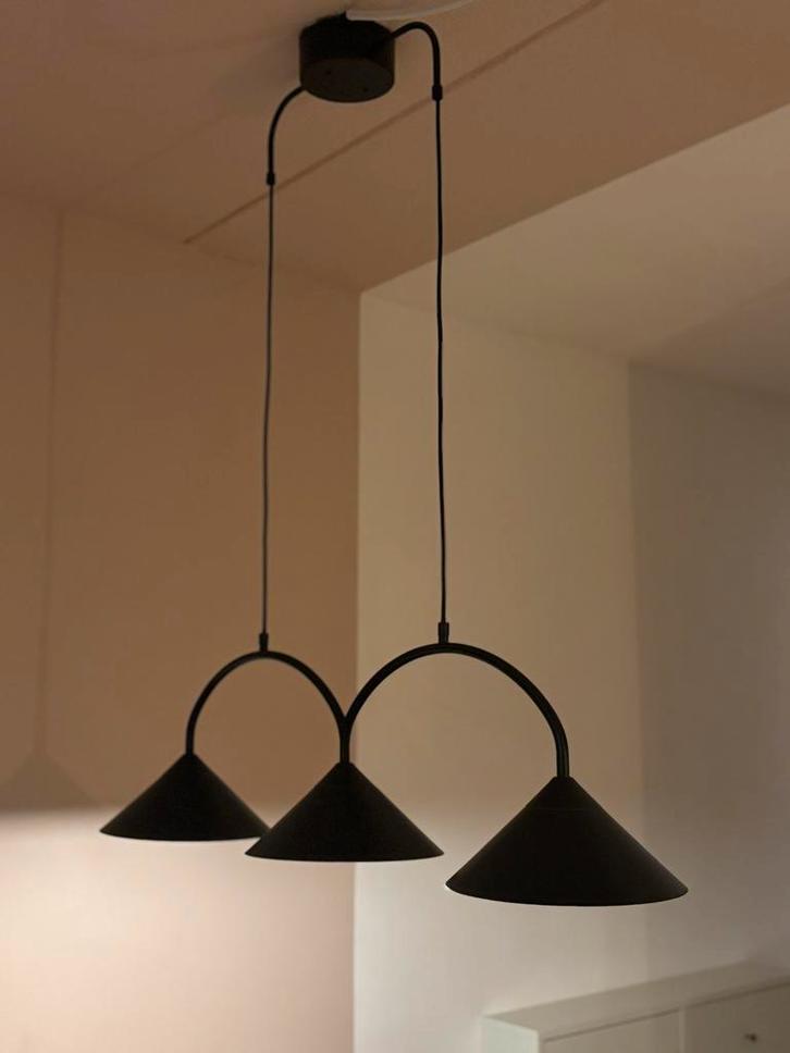 Nordic Nest hanglamp zwart, Huis en Inrichting, Lampen | Hanglampen, Zo goed als nieuw, 75 cm of meer, Metaal, Ophalen