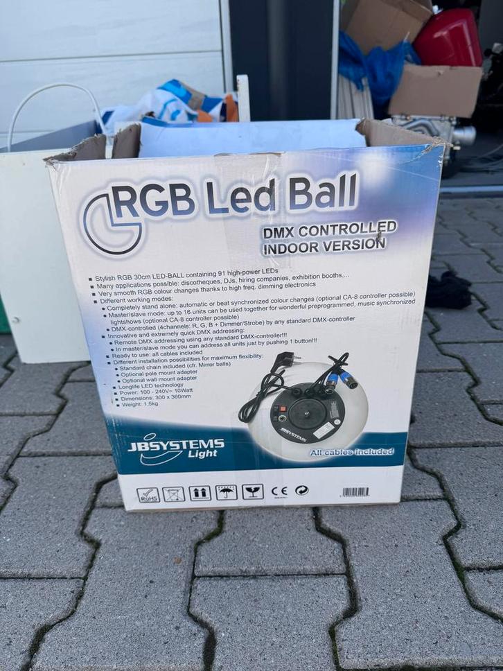4x JB Systems RGB Led Ball - DMX Lichteffect, Muziek en Instrumenten, Licht en Laser, Gebruikt, Licht, Kleur, Ophalen of Verzenden