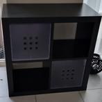 Ikea KALLAX Kast 4 vakken incl. 2 transparante bakken, Ophalen, Zo goed als nieuw